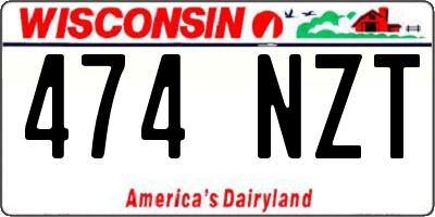 WI license plate 474NZT