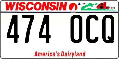 WI license plate 474OCQ