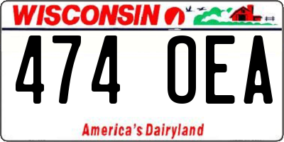 WI license plate 474OEA