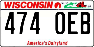 WI license plate 474OEB