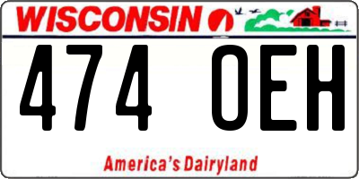 WI license plate 474OEH
