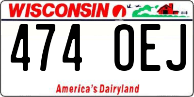 WI license plate 474OEJ