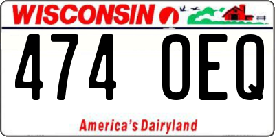 WI license plate 474OEQ