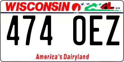 WI license plate 474OEZ