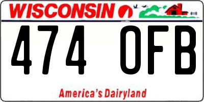 WI license plate 474OFB