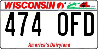 WI license plate 474OFD