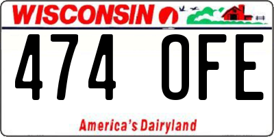 WI license plate 474OFE