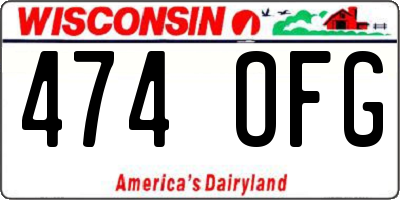 WI license plate 474OFG