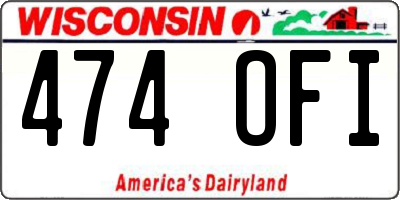 WI license plate 474OFI