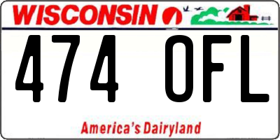 WI license plate 474OFL