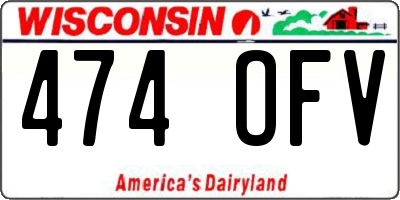WI license plate 474OFV