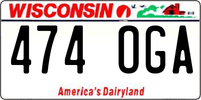 WI license plate 474OGA