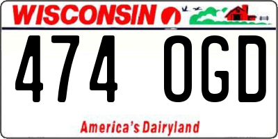 WI license plate 474OGD