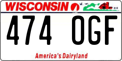 WI license plate 474OGF