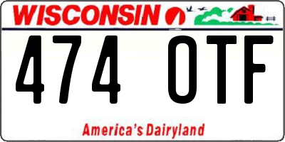 WI license plate 474OTF