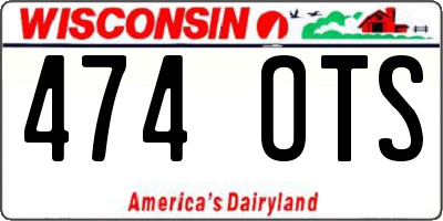 WI license plate 474OTS