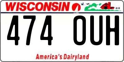 WI license plate 474OUH
