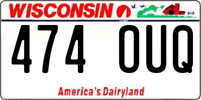 WI license plate 474OUQ