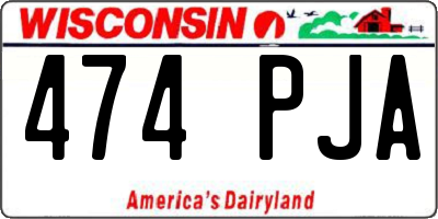 WI license plate 474PJA