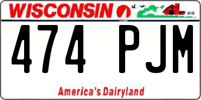 WI license plate 474PJM
