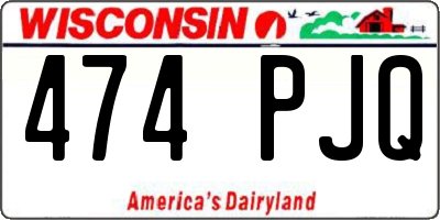 WI license plate 474PJQ