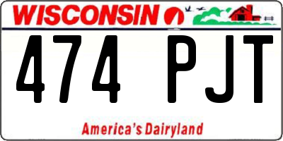 WI license plate 474PJT