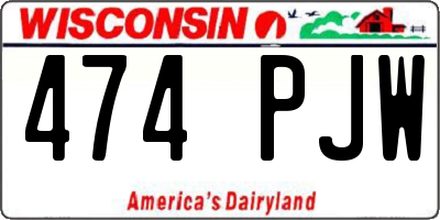 WI license plate 474PJW