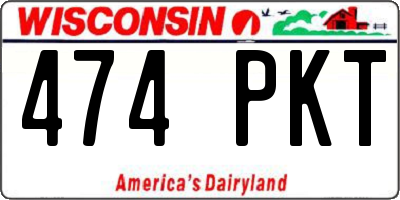 WI license plate 474PKT