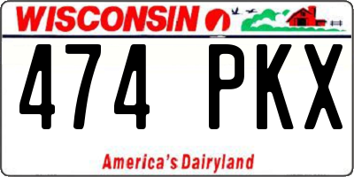 WI license plate 474PKX
