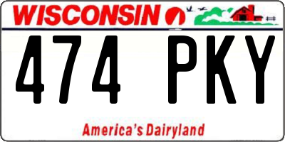 WI license plate 474PKY