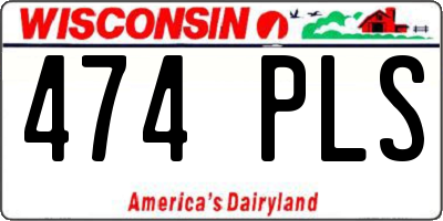 WI license plate 474PLS
