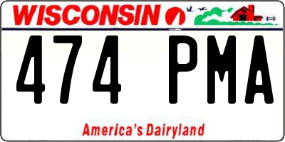 WI license plate 474PMA