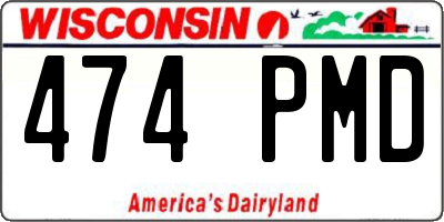 WI license plate 474PMD