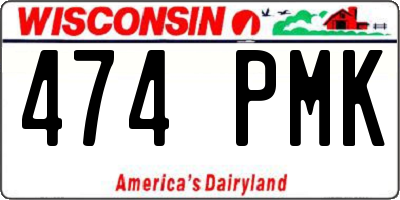WI license plate 474PMK