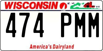 WI license plate 474PMM