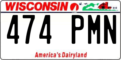WI license plate 474PMN