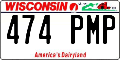 WI license plate 474PMP