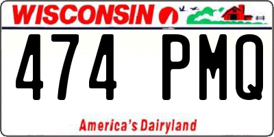 WI license plate 474PMQ