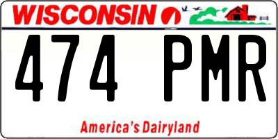 WI license plate 474PMR