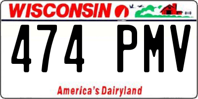 WI license plate 474PMV