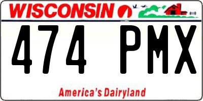 WI license plate 474PMX