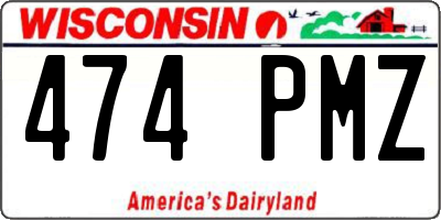 WI license plate 474PMZ