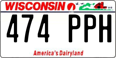 WI license plate 474PPH