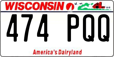 WI license plate 474PQQ