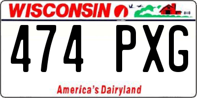 WI license plate 474PXG
