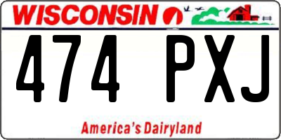 WI license plate 474PXJ