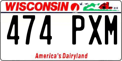 WI license plate 474PXM