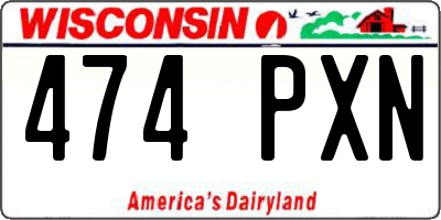 WI license plate 474PXN