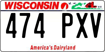 WI license plate 474PXV