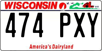 WI license plate 474PXY